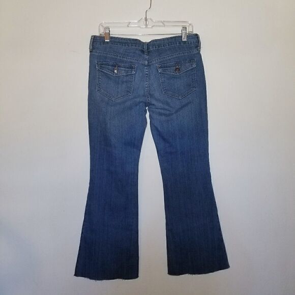 Old navy jeans wide leg Raw hem size 8 - Picture 6 of 6